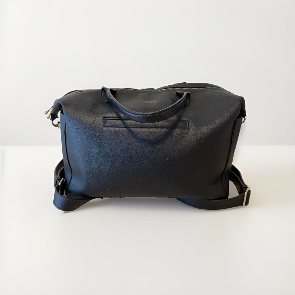 Mina Baie Emmy Midi Black/Gold Vegan Leather Bag Retail $219.00  EUC